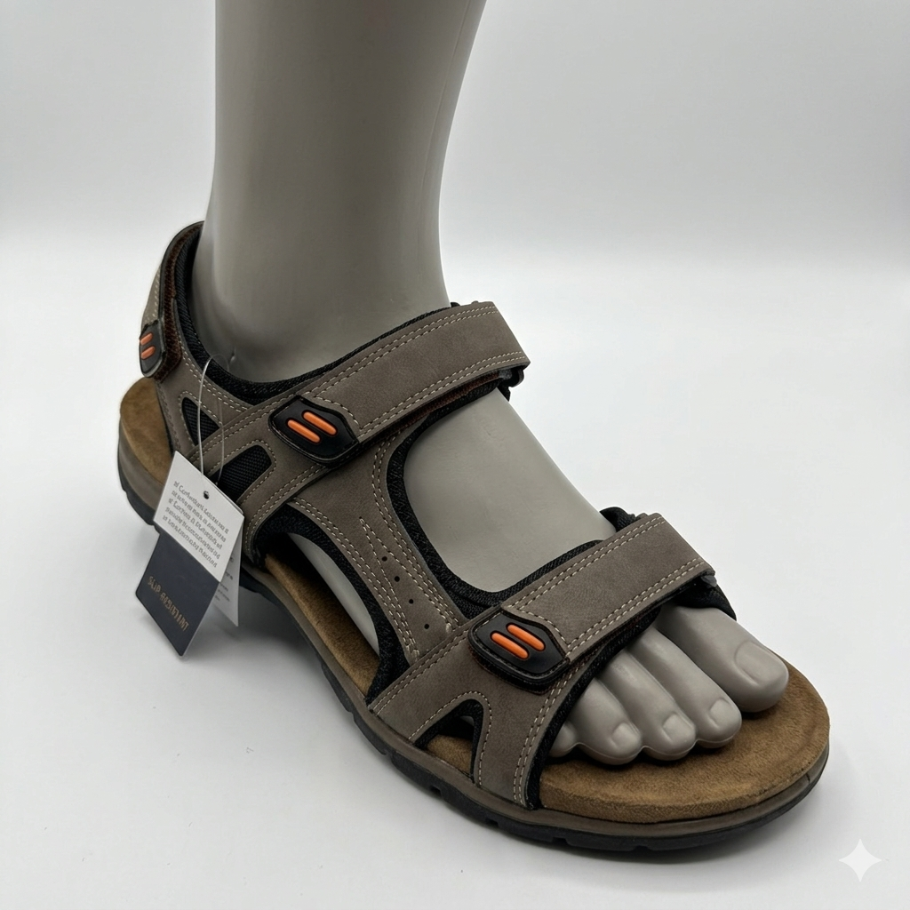 Edition Sport Casual Sandals Ajustable Straps and Orange accents