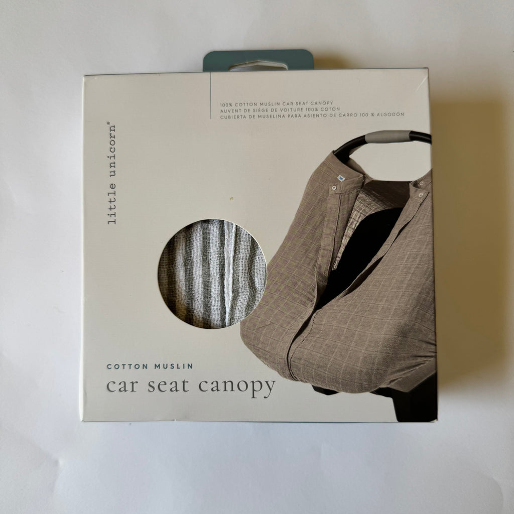 Little Unicorn Baby Car Seat Canopy. Sotf & Breathable Muslin Fabric,Universal.