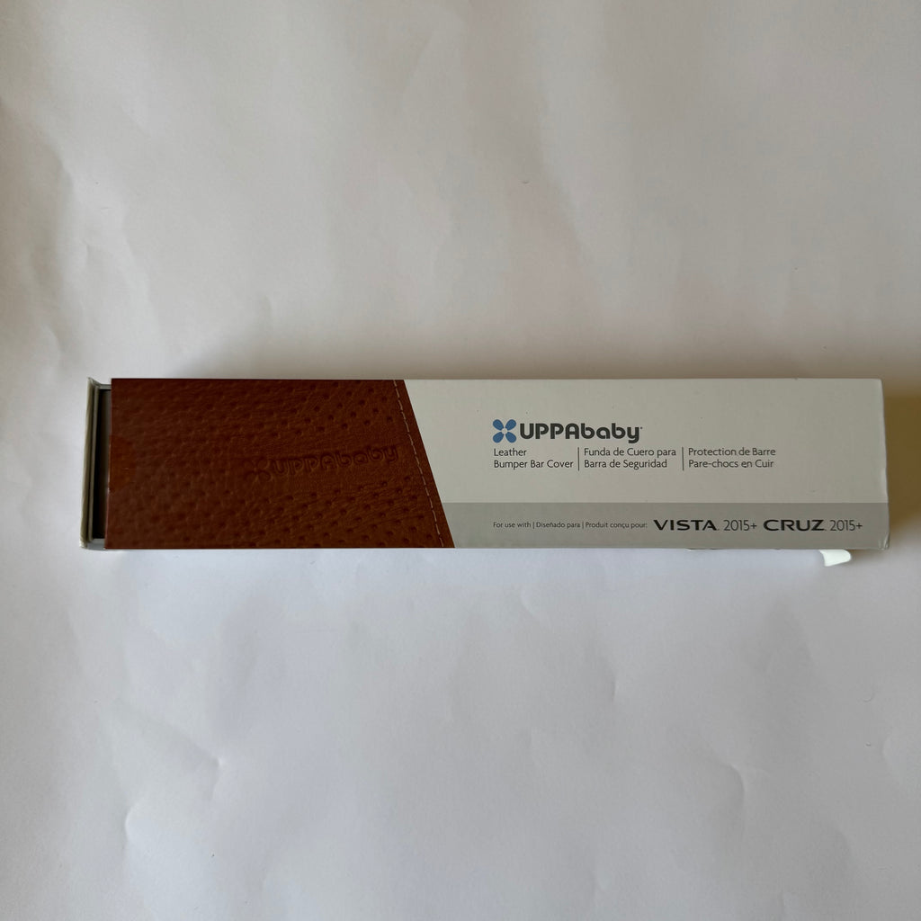 UPPAbaby Leather Bumper Bar Cover Vista 2015+ Cruz 2015+ Saddle Brown NEW