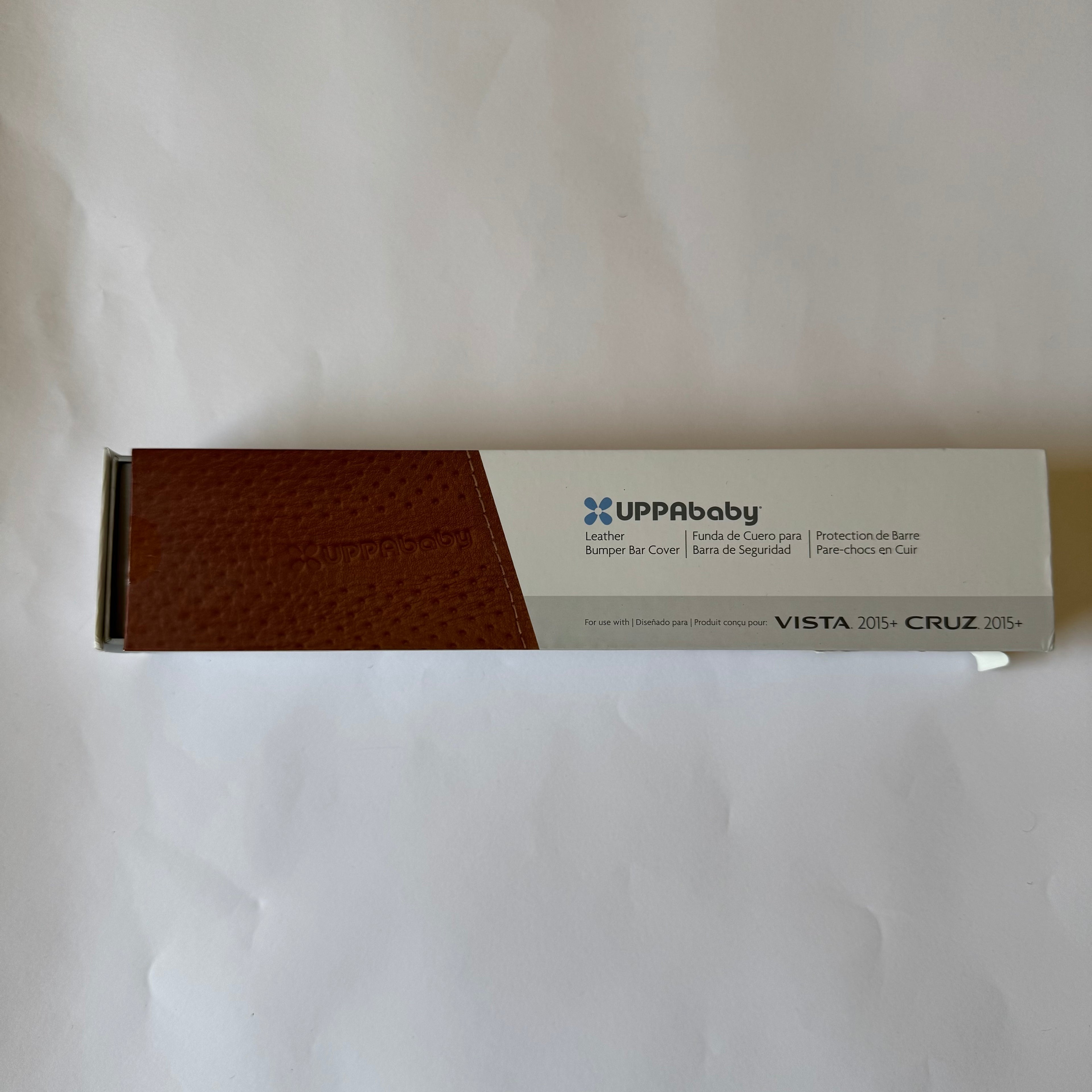 UPPAbaby Leather Bumper Bar Cover Vista 2015+ Cruz 2015+ Saddle Brown NEW