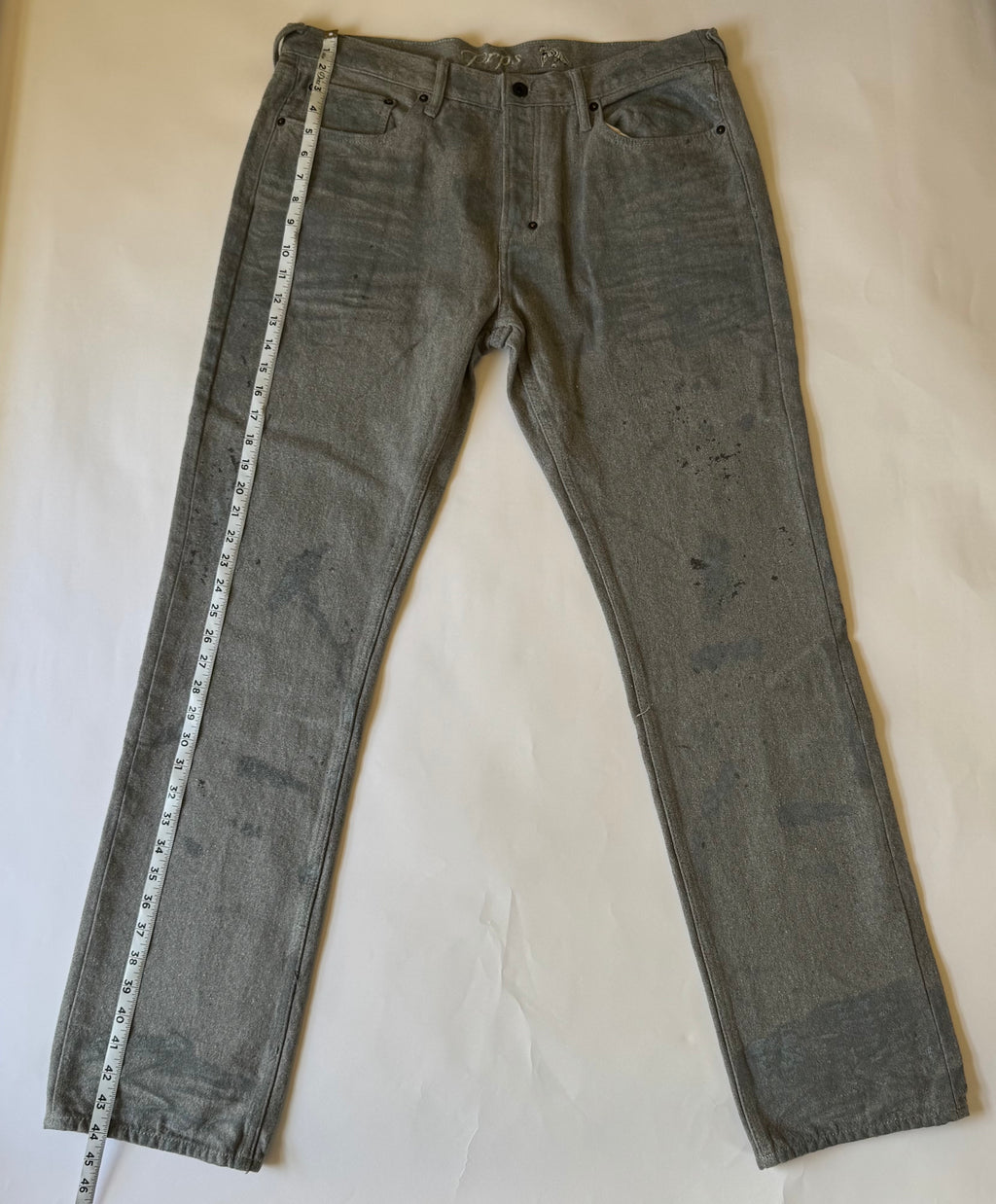 PRPS Demon Straight Fit Jeans Men's  Gray Paint Splatter Premium Denim NWT Size 36
