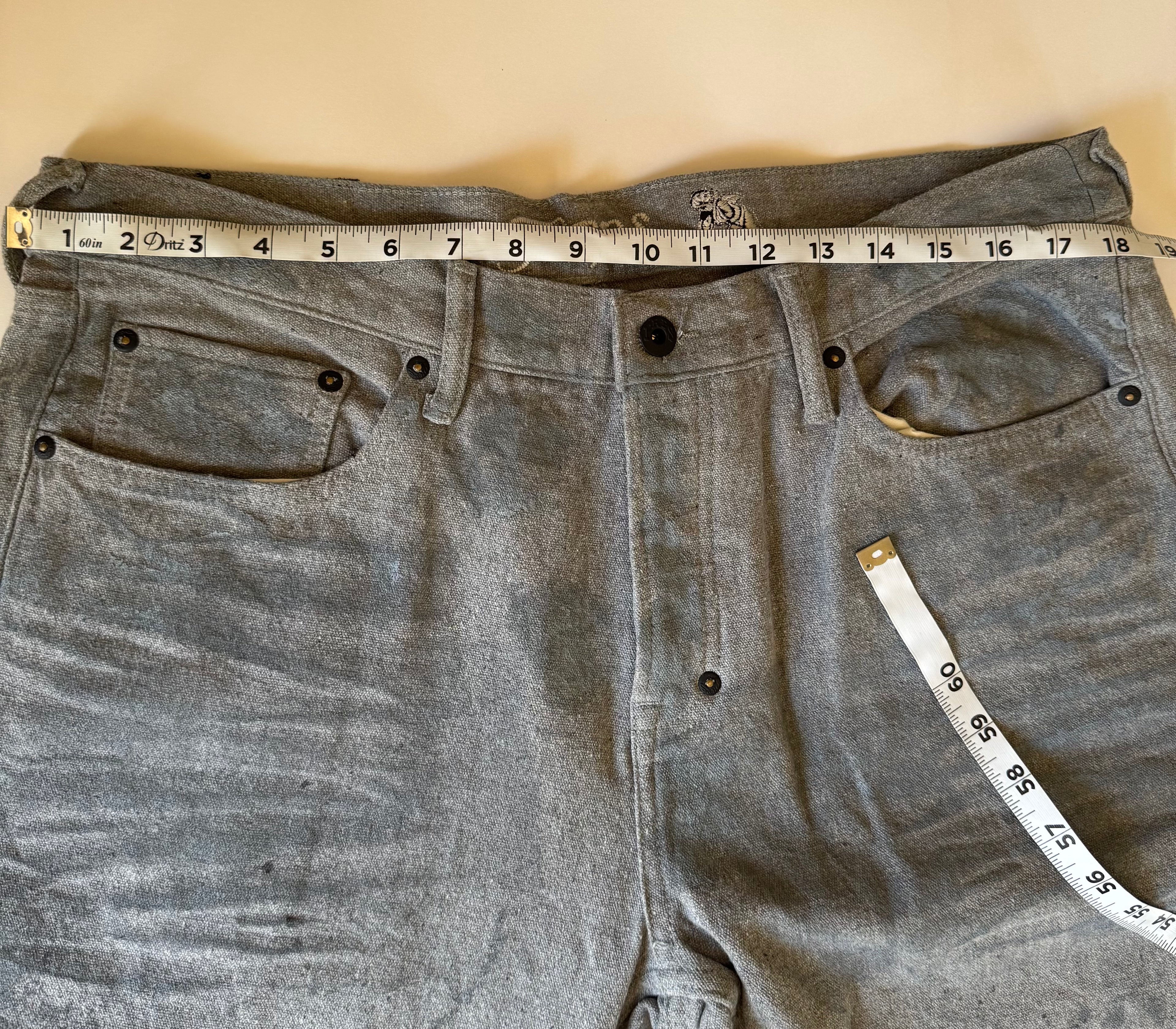 PRPS Demon Straight Fit Jeans Men's  Gray Paint Splatter Premium Denim NWT Size 36