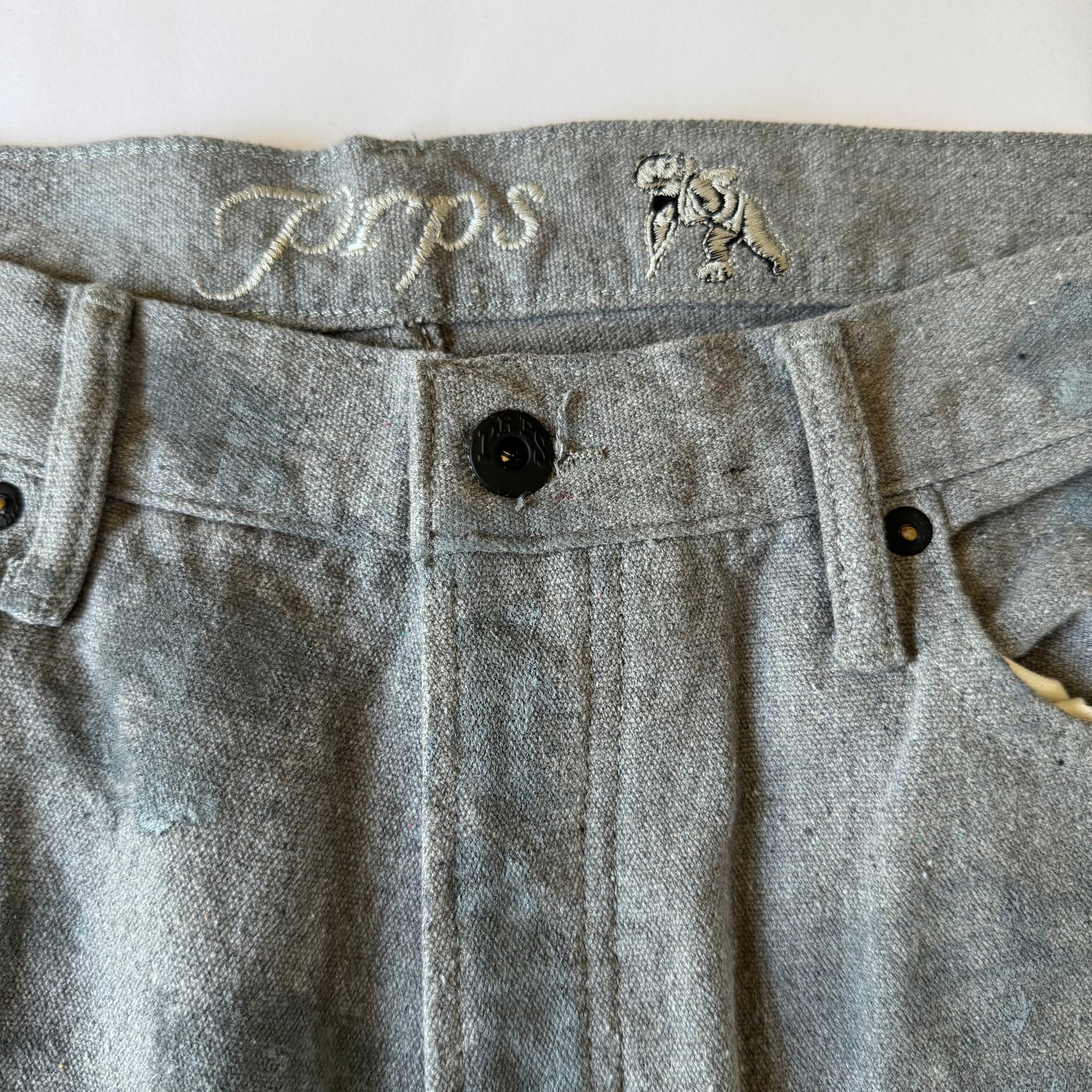 PRPS Demon Straight Fit Jeans Men's  Gray Paint Splatter Premium Denim NWT Size 36