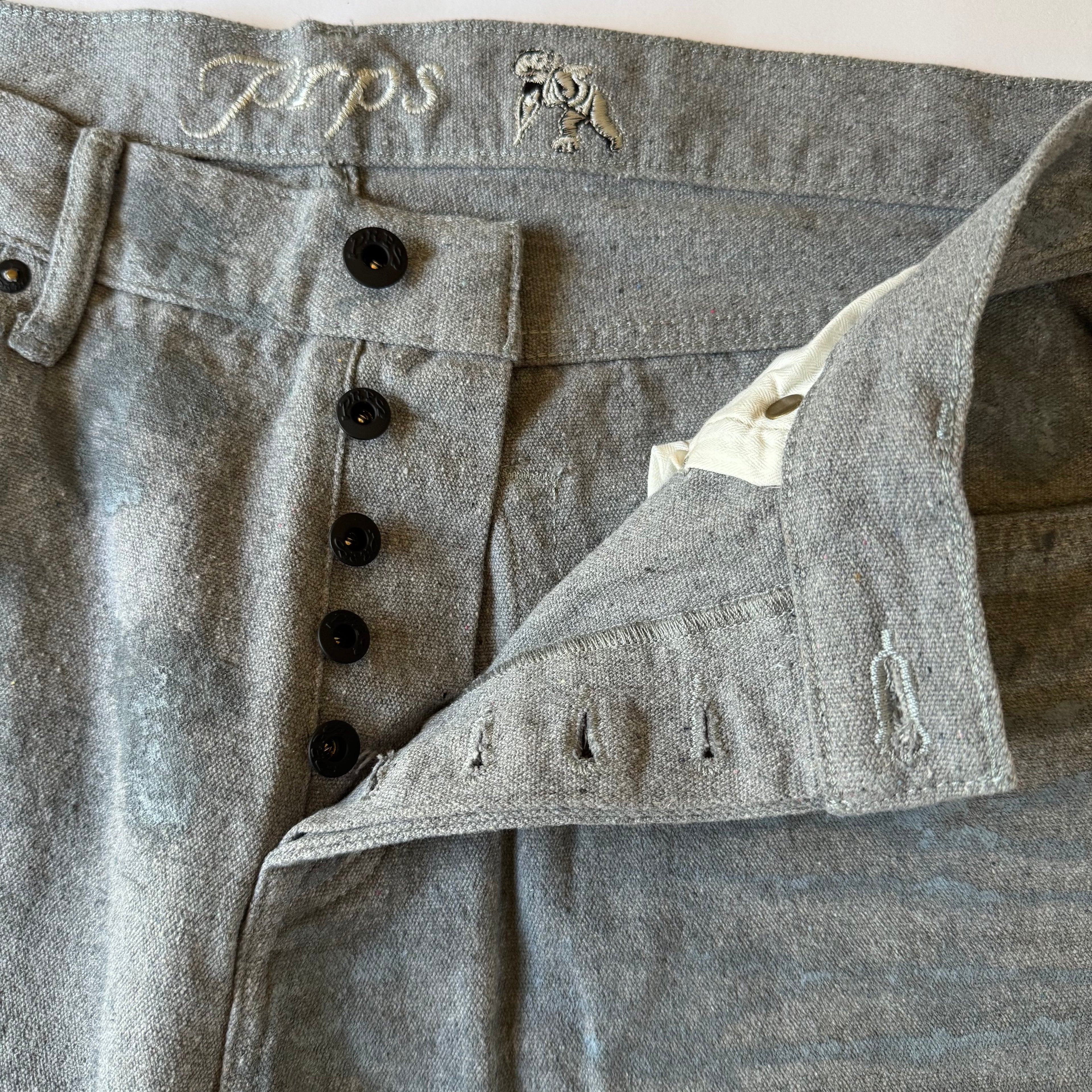 PRPS Demon Straight Fit Jeans Men's  Gray Paint Splatter Premium Denim NWT Size 36