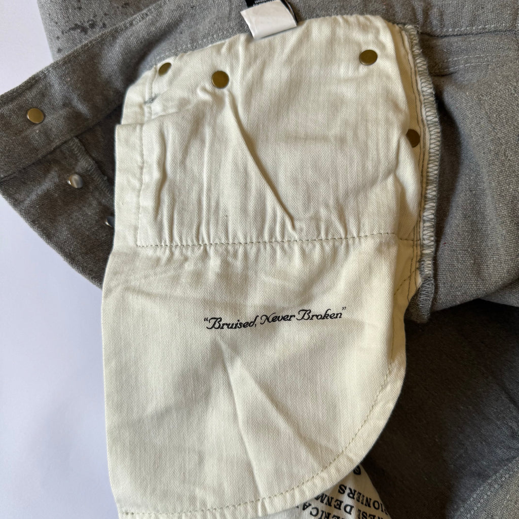 PRPS Demon Straight Fit Jeans Men's  Gray Paint Splatter Premium Denim NWT Size 36