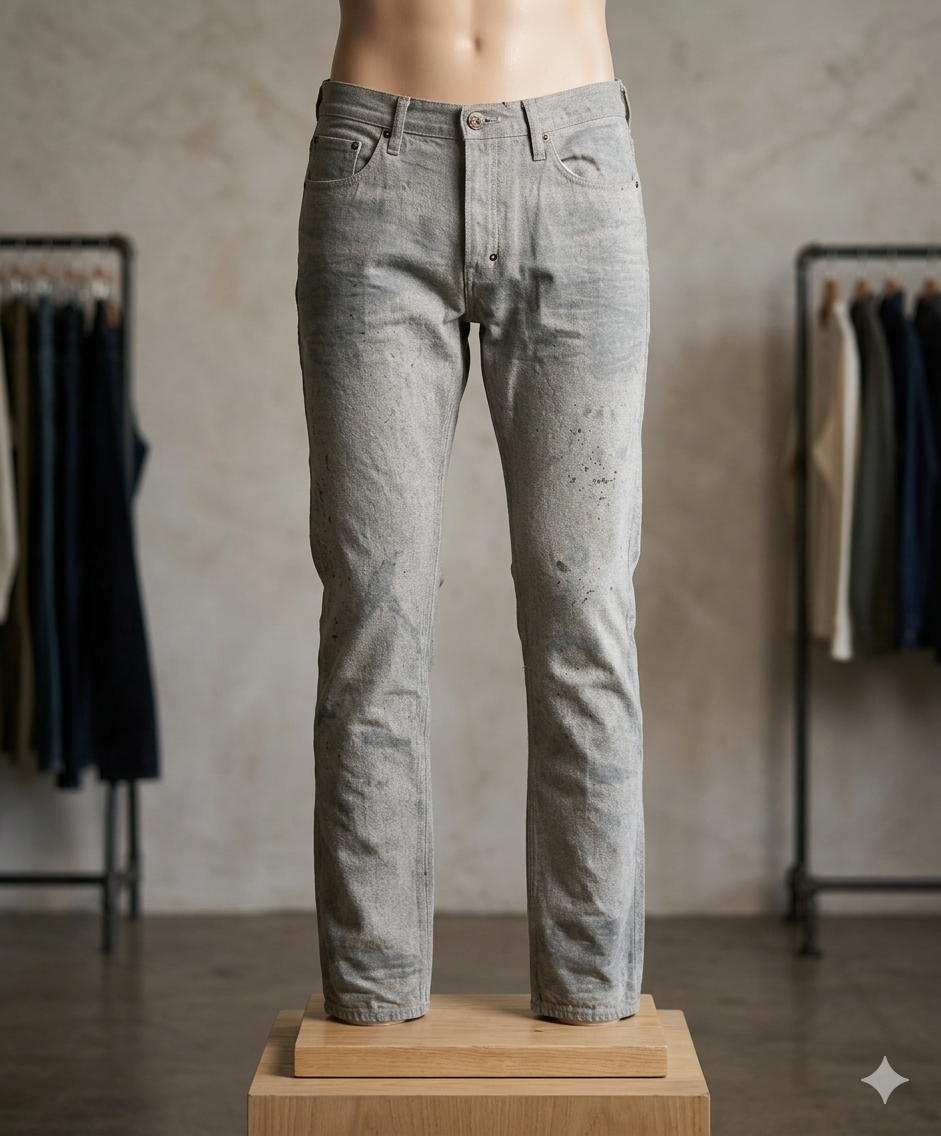 PRPS Demon Straight Fit Jeans Men's  Gray Paint Splatter Premium Denim NWT Size 36