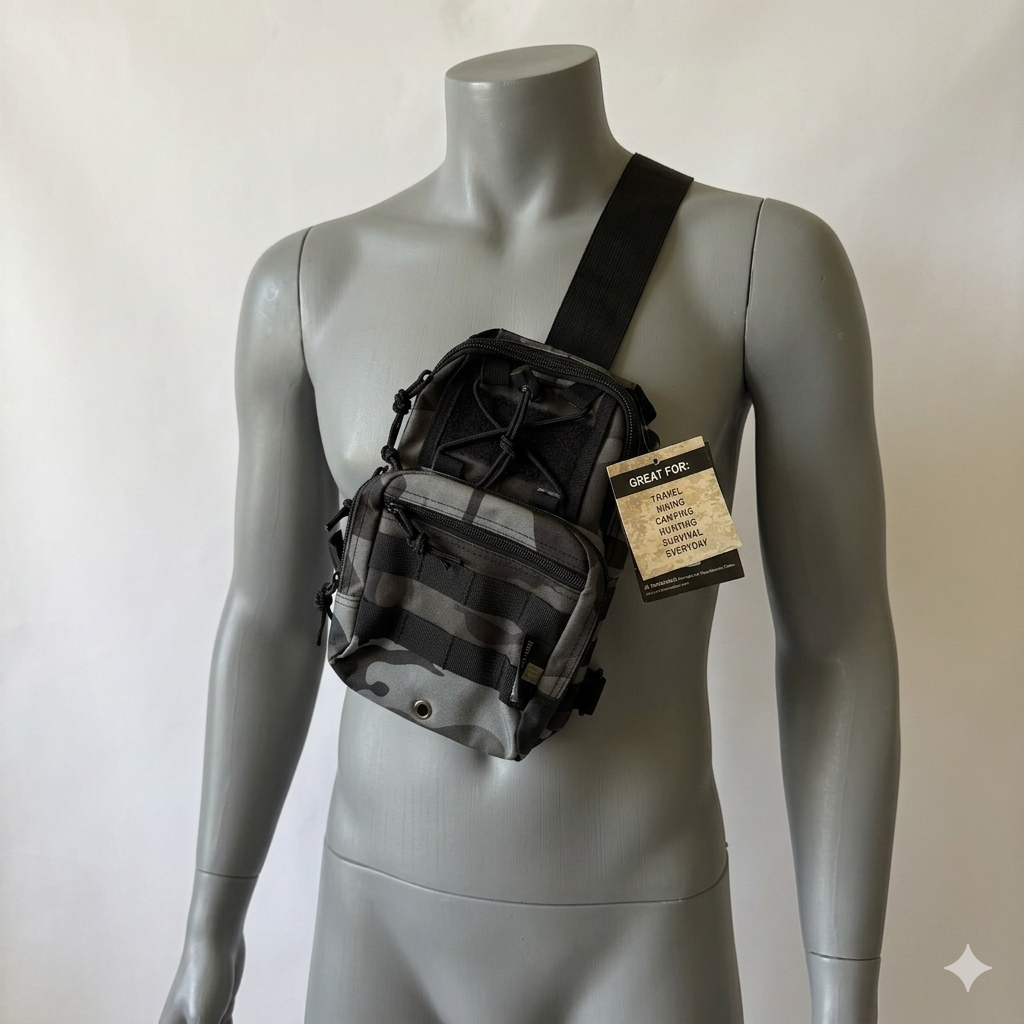 Bre Tactical Outdoor Bl050 Sling Bag Black Shoulder Pack
