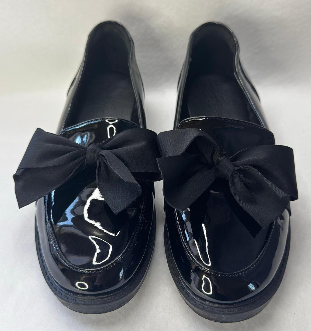 Ladies Patent Leather Loafers Slip-on-Flat Shoes, Casual, Comfort Footwear