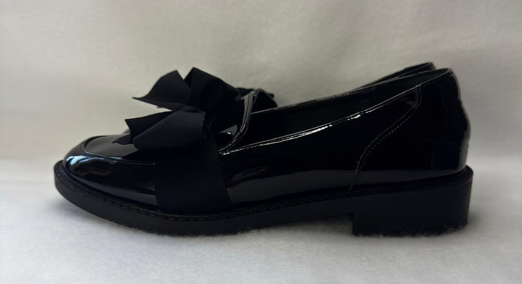 Ladies Patent Leather Loafers Slip-on-Flat Shoes, Casual, Comfort Footwear