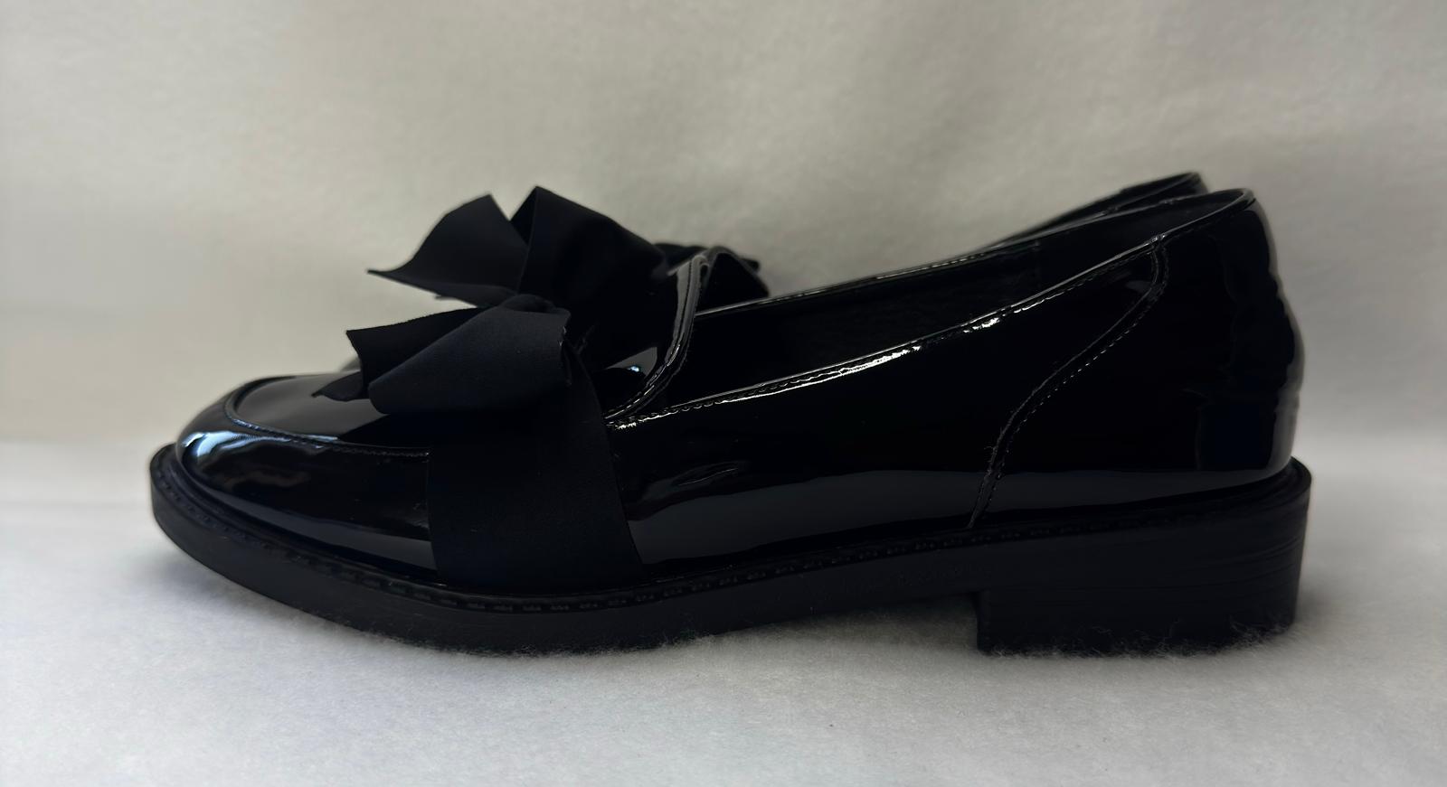 Ladies Patent Leather Loafers Slip-on-Flat Shoes, Casual, Comfort Footwear