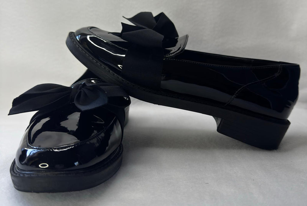 Ladies Patent Leather Loafers Slip-on-Flat Shoes, Casual, Comfort Footwear
