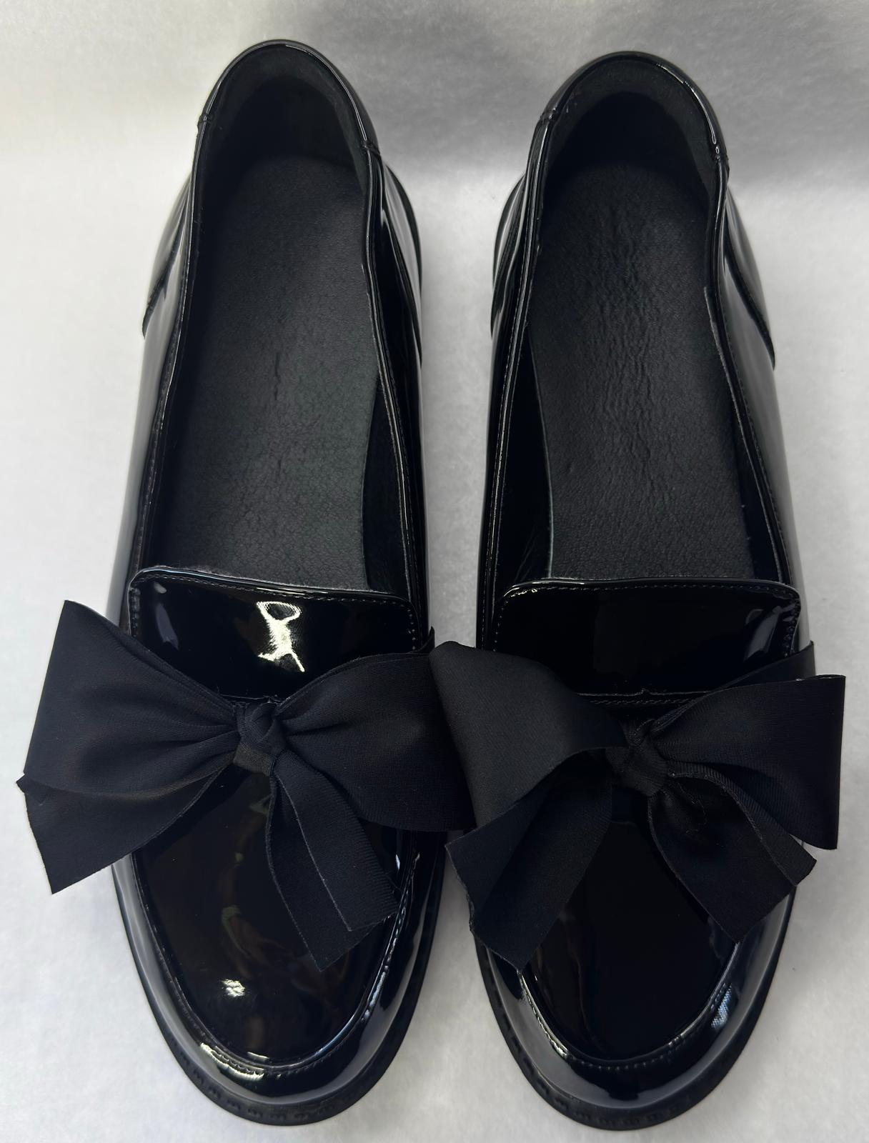 Ladies Patent Leather Loafers Slip-on-Flat Shoes, Casual, Comfort Footwear