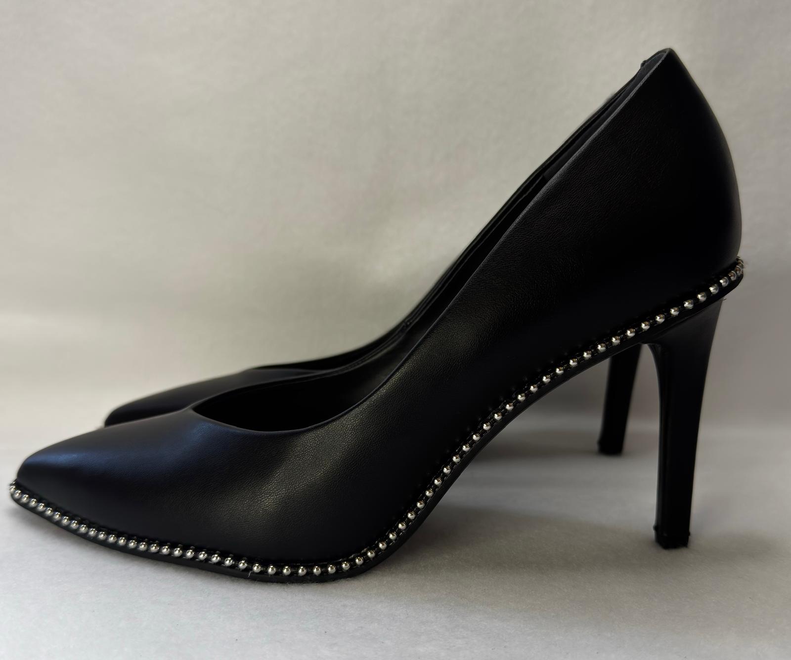 Bar III Womens Binsa Ball Chain Pumps Black Fume Size 8M