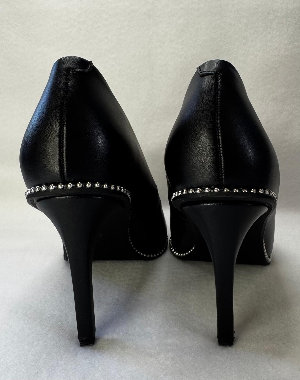 Bar III Womens Binsa Ball Chain Pumps Black Fume Size 8M