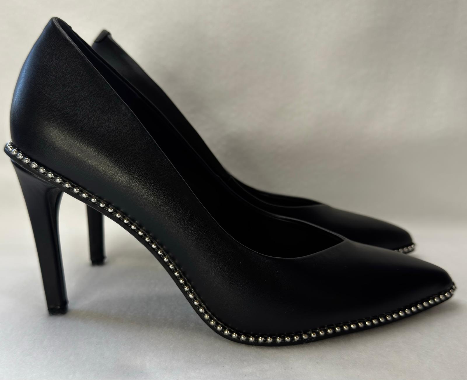 Bar III Womens Binsa Ball Chain Pumps Black Fume Size 8M