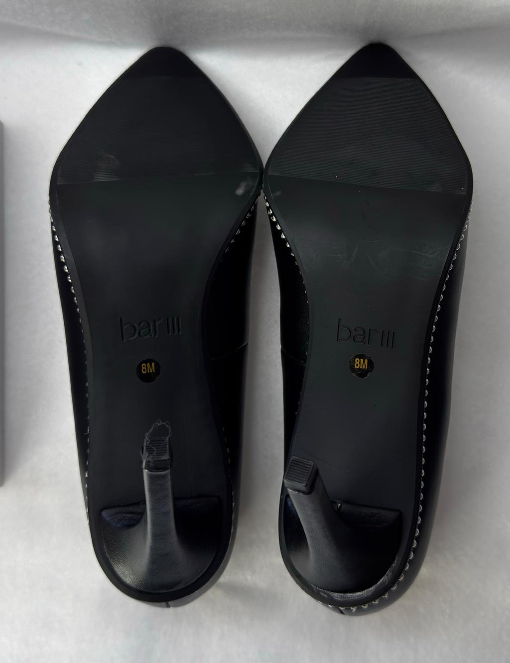 Bar III Womens Binsa Ball Chain Pumps Black Fume Size 8M