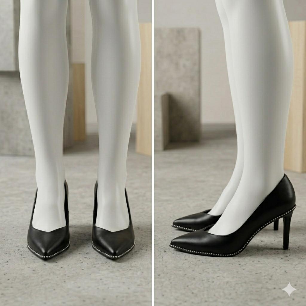 Bar III Womens Binsa Ball Chain Pumps Black Fume Size 8M