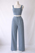 Women's Powder Bleu Set Crafted From Luxurious Imported Polyester Fashion Nova L