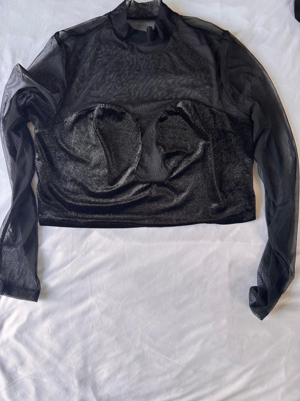 Women's Two piece Outfits Top and Pants Color Black, Size M