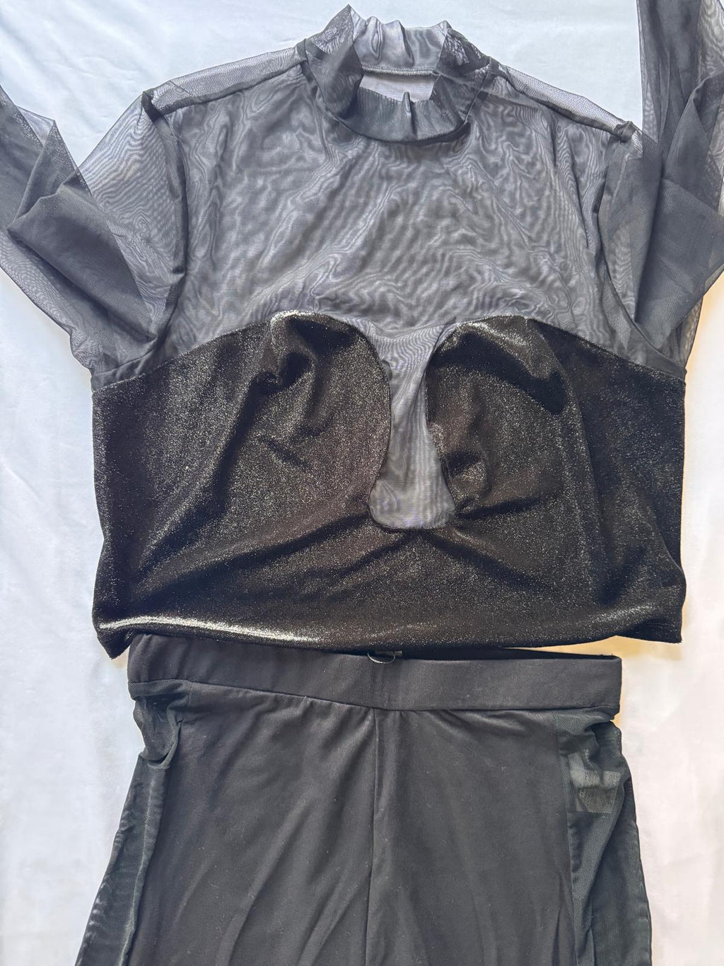 Women's Two piece Outfits Top and Pants Color Black, Size M