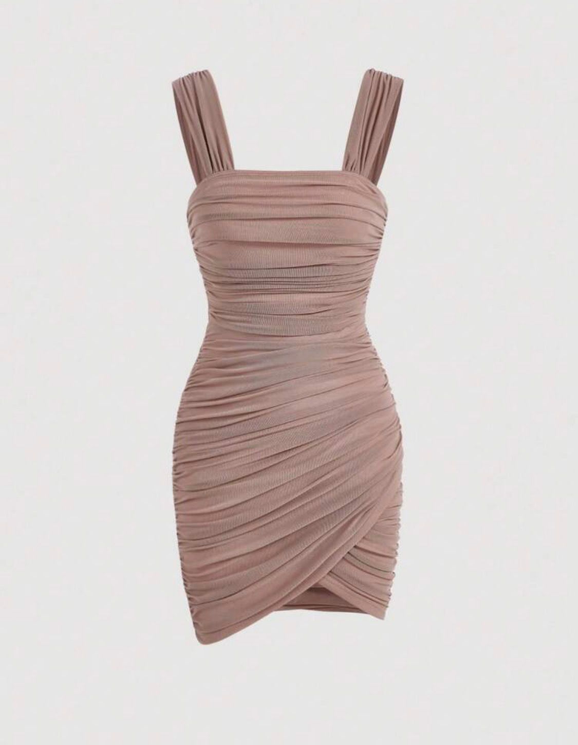 Women's Ruched Wrap Hem Cami Dress Mod Solid, Size L