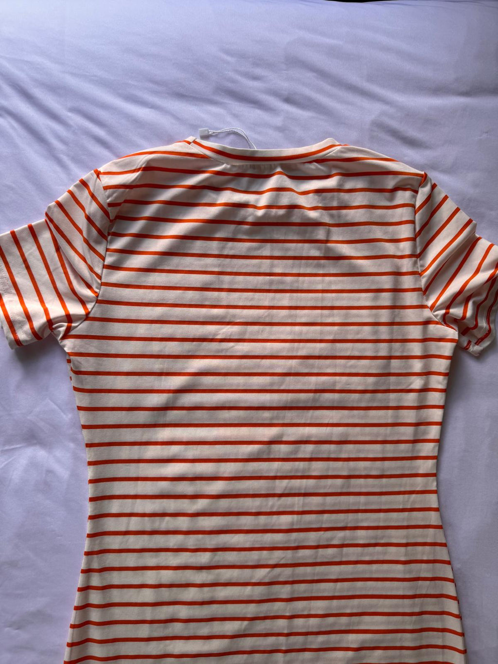 Shift Dress for Women, Striped Crew Neck Bodycon Dress, Size L