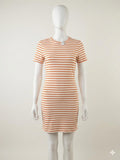Shift Dress for Women, Striped Crew Neck Bodycon Dress, Size L