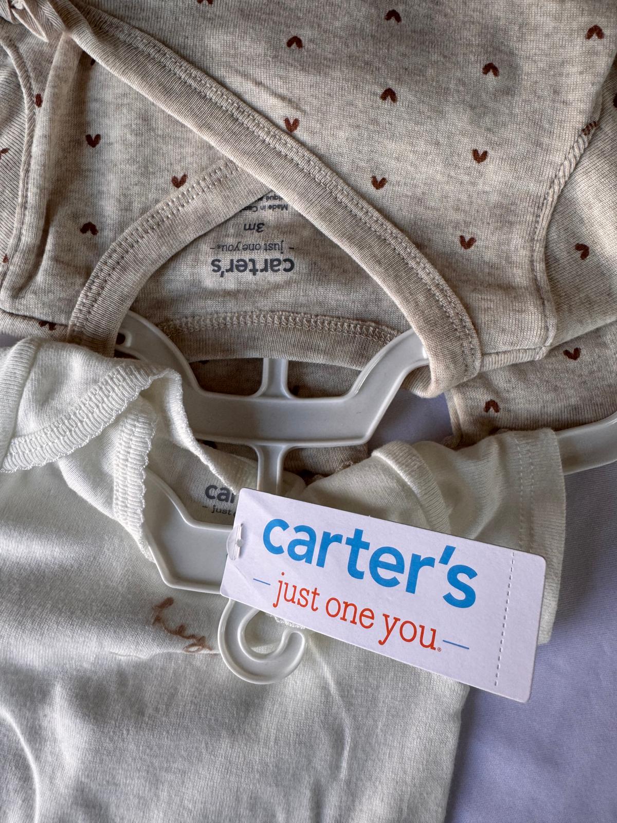 Carter's Newborn 3-Pieces Kimono, Pant and Bodysuit set Cream 3 M