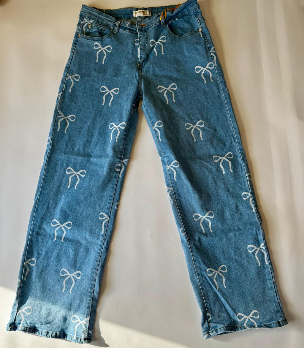 Celebrity Ace Women's Wide Leg Cargo Jeans,Color Medium Bleu, Size 13/31