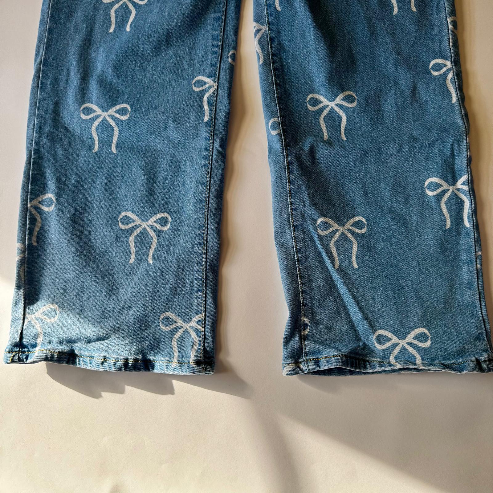 Celebrity Ace Women's Wide Leg Cargo Jeans,Color Medium Bleu, Size 13/31