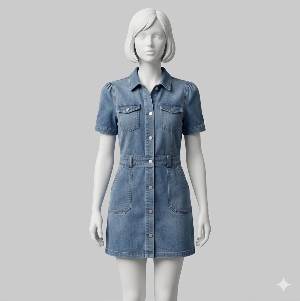 Tinseltown Women's Jeans Denim Dress, Size XXL