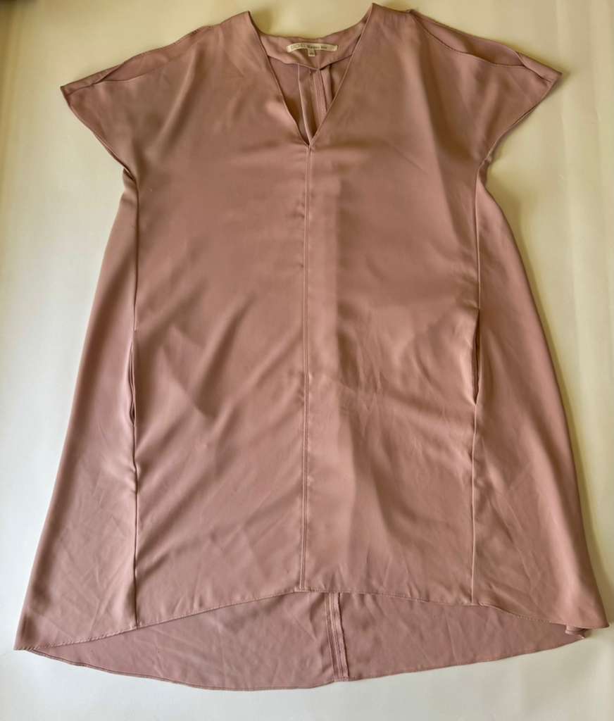 Rachel Roy Women's V- Neck Shift dress,Color Pink, Size L