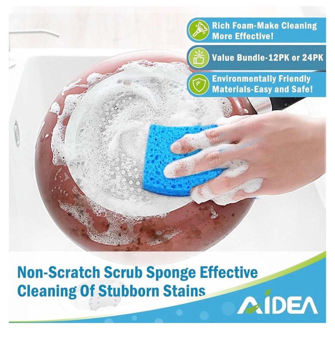 Scrub Sponges Pack of 6 Blue All-Purpose