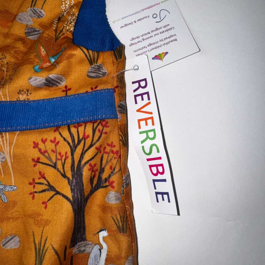 Children's Clothes Inspired by Vintage Fashion,Handmade Reversible,6-12M