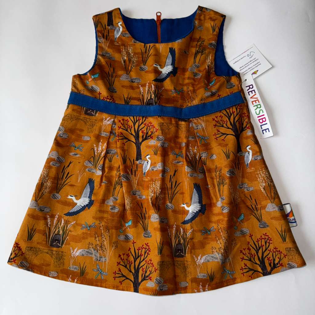 Children's Clothes Inspired by Vintage Fashion,Handmade Reversible,6-12M
