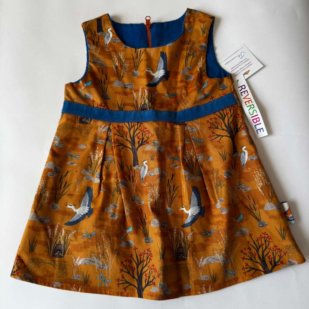 Children's Clothes Inspired by Vintage Fashion,Handmade Reversible,6-12M