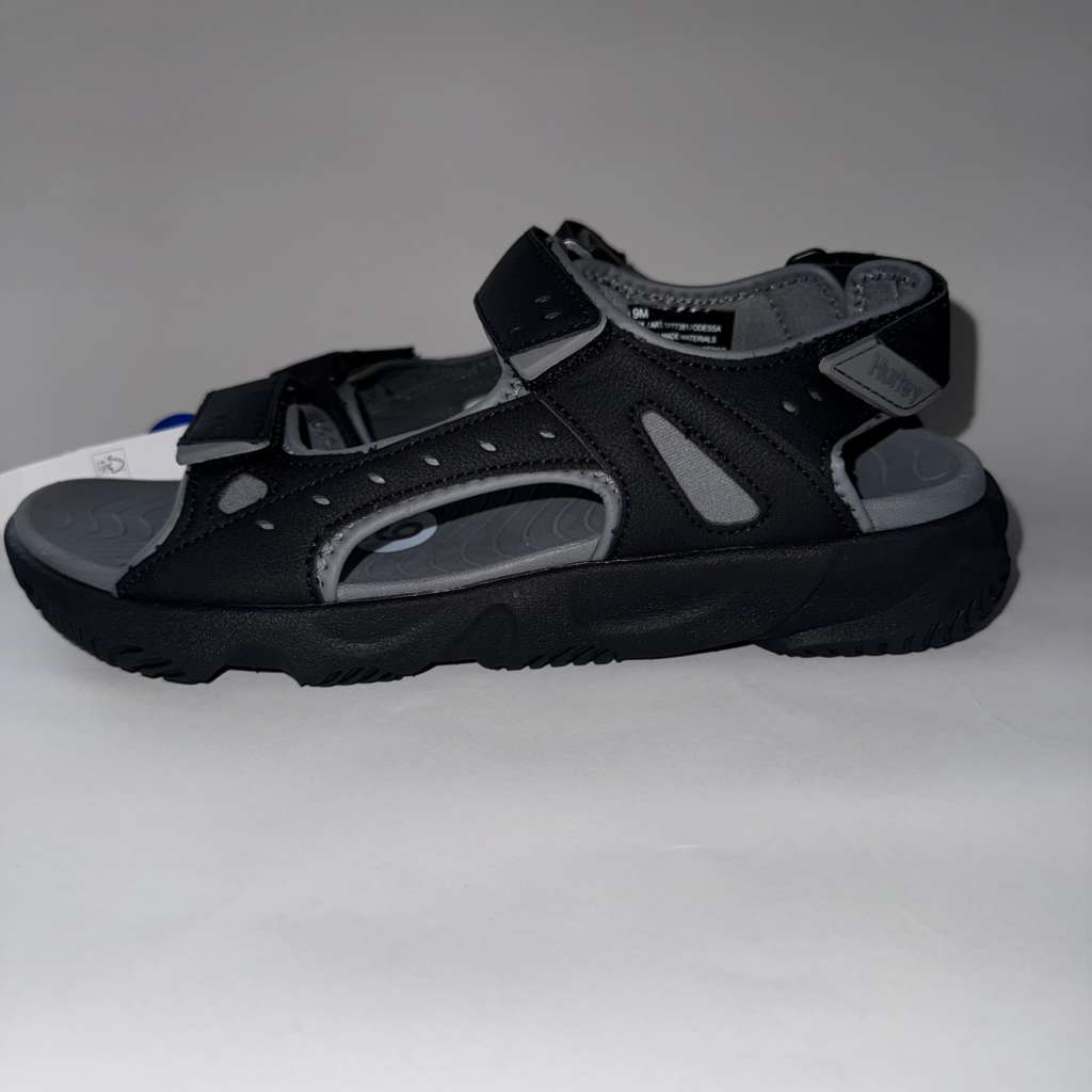 Hurley Men's Odessa Strap Sandals, Black, Size 9M