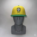 Brasil CBF Football Soccer Futbol Yellow Green Snapback Flat Bill Hat Cap