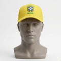 Brasil CBF Football Soccer Futbol Yellow Green Snapback Flat Bill Hat Cap