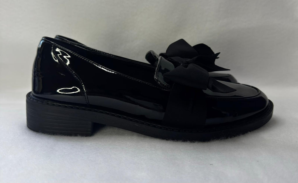 Ladies Patent Leather Loafers Slip-on-Flat Shoes, Casual, Comfort Footwear