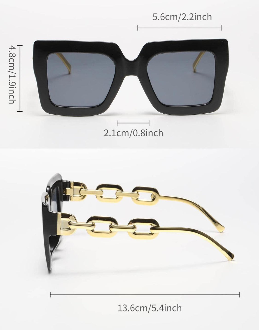 Sunglasses ''California" Fashion Glasses Women Oversize Big Square Ladies Hot